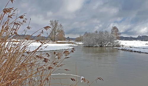 Für wenige Stunden ist der Winter mit viel Wasser im Gepäck zurückgekommen.
Foto: Renate Koch